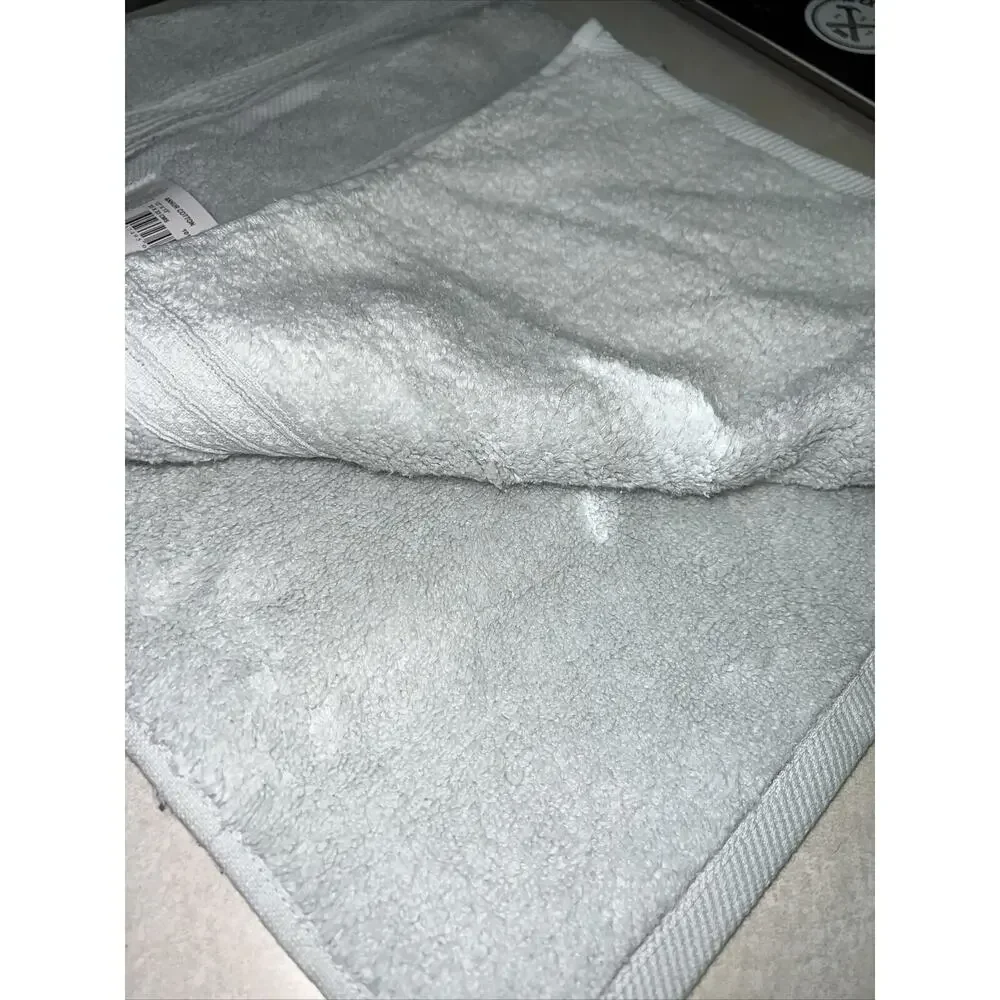 NEW FINEST Micro Cotton Annur Wash Cloth 13 X 13 Aqua 100% Combed Cotton Set 3
